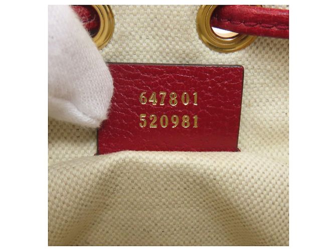 Borsa a spalla con cordino Gucci 647801 Marrone Rosso - vista 7