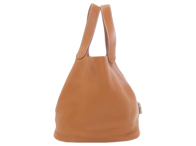 Borsa Hermès Picotin Lock MM D'oro - vista 3