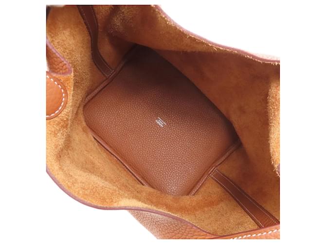 Borsa Hermès Picotin Lock MM D'oro - vista 5