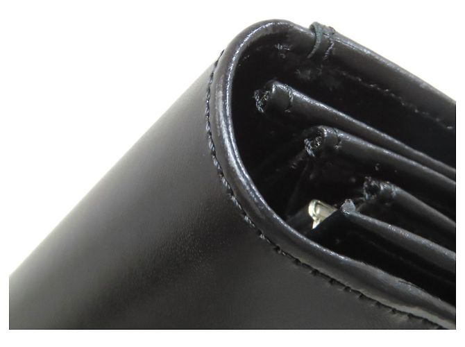 Céline Portafoglio lungo in pelle nera Celine Nero - vista 12