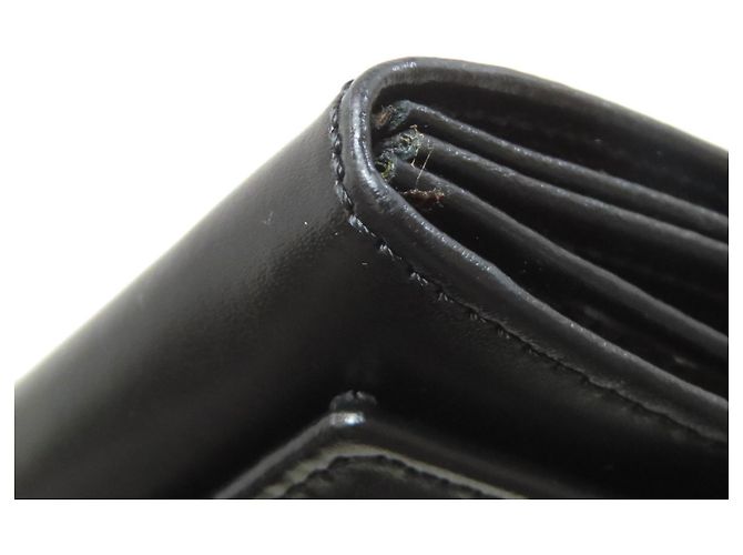 Céline Portafoglio lungo in pelle nera Celine Nero - vista 14