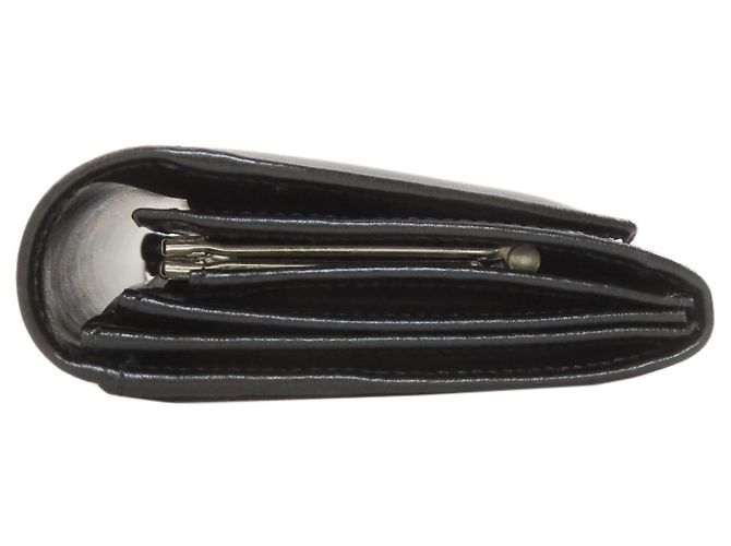 Céline Portafoglio lungo in pelle nera Celine Nero - vista 3
