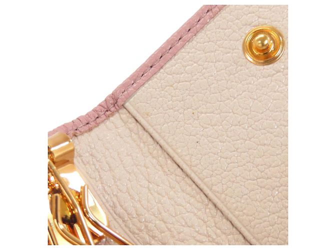 Estuche de llaves de cuero Miu Miu en rosa - vista 10