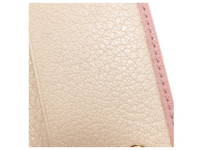 Estuche de llaves de cuero Miu Miu en rosa - vista 11