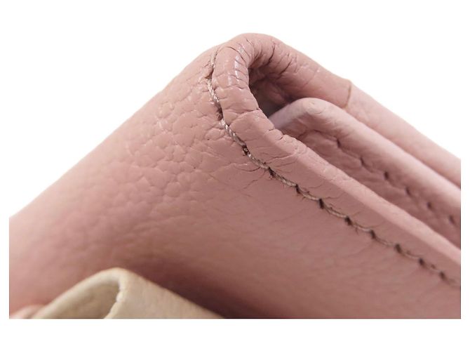 Estuche de llaves de cuero Miu Miu en rosa - vista 13