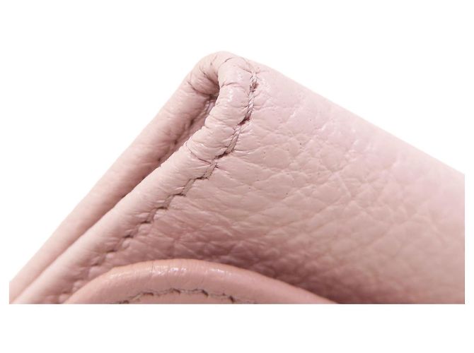 Estuche de llaves de cuero Miu Miu en rosa - vista 16