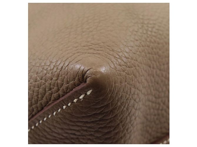 Borsa Tote Hermès Cabas Serie 31 Etoupe Taupe - vista 13