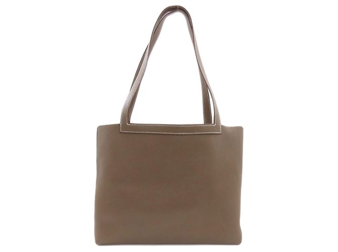 Borsa Tote Hermès Cabas Serie 31 Etoupe Taupe - vista 2