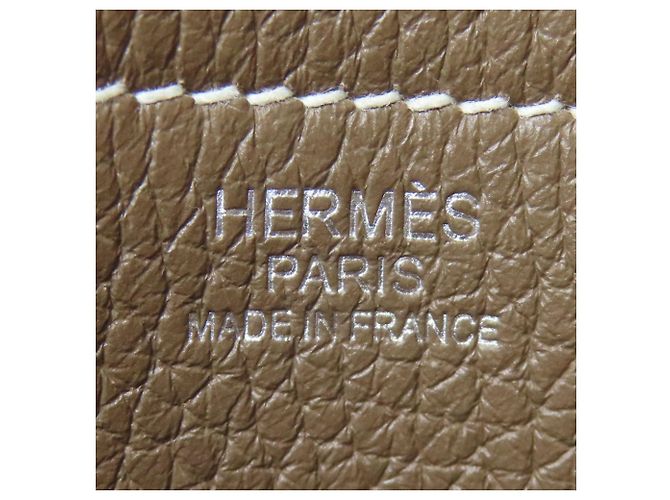 Borsa Tote Hermès Cabas Serie 31 Etoupe Taupe - vista 6