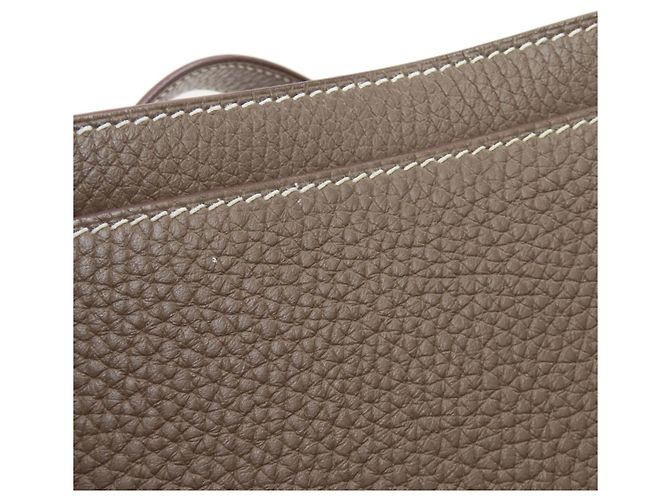 Borsa Tote Hermès Cabas Serie 31 Etoupe Taupe - vista 9