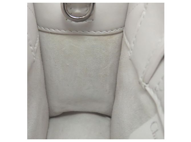 Borsa Tote Mini Macro Cannage Book Christian Dior Marrone Bianco - vista 10