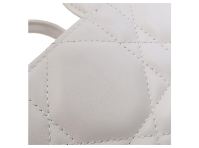 Borsa Tote Mini Macro Cannage Book Christian Dior Marrone Bianco - vista 11