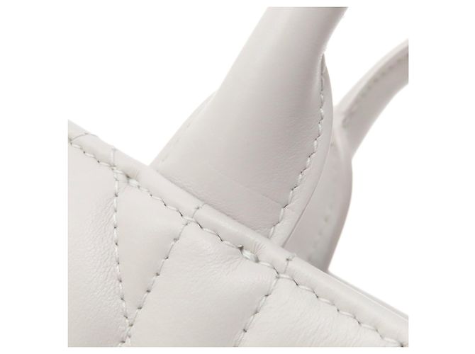 Borsa Tote Mini Macro Cannage Book Christian Dior Marrone Bianco - vista 16