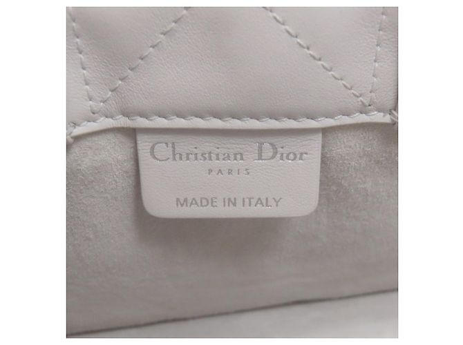 Borsa Tote Mini Macro Cannage Book Christian Dior Marrone Bianco - vista 6
