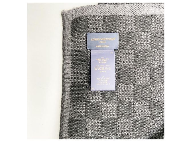 Sciarpa Louis Vuitton Neo Petit Damier Nero - vista 4