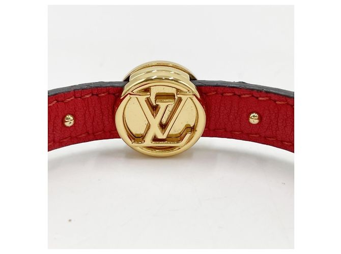 Bracciale charm reversibile LV Circle di Louis Vuitton Marrone Rosso - vista 4