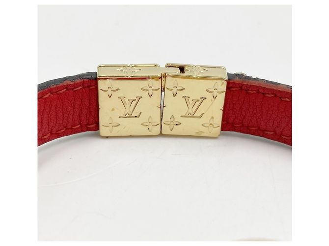 Bracciale charm reversibile LV Circle di Louis Vuitton Marrone Rosso - vista 5
