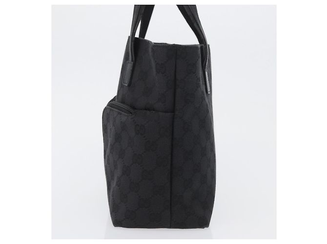 Bolso Tote Gucci Double Pocket de lona GG y cuero Small Negro - vista 3