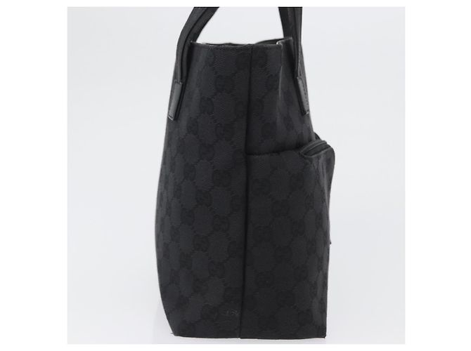 Bolso Tote Gucci Double Pocket de lona GG y cuero Small Negro - vista 4