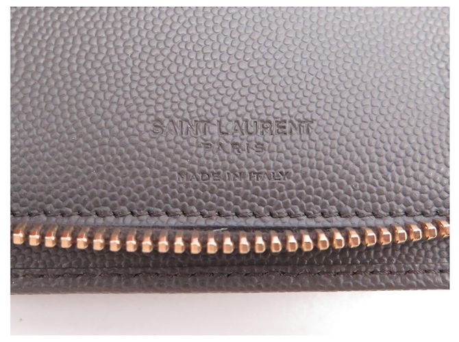 NUOVA POCHETTE DA VIAGGIO SAINT LAURENT 328559 CON ZIP PORTAFOGLI BORSA Grigio - vista 10