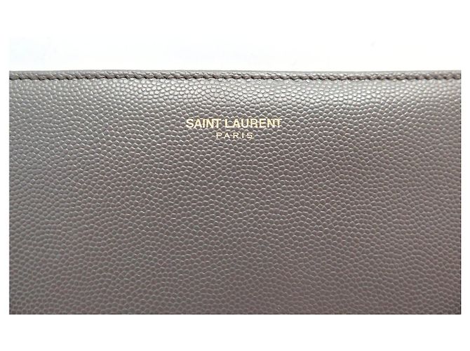 NUOVA POCHETTE DA VIAGGIO SAINT LAURENT 328559 CON ZIP PORTAFOGLI BORSA Grigio - vista 6