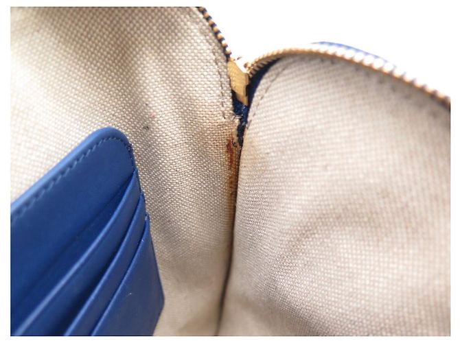POCHETTE DA VIAGGIO DIANE VON FURSTENBERG IN PELLE BICOLOR BLUE - vista 11