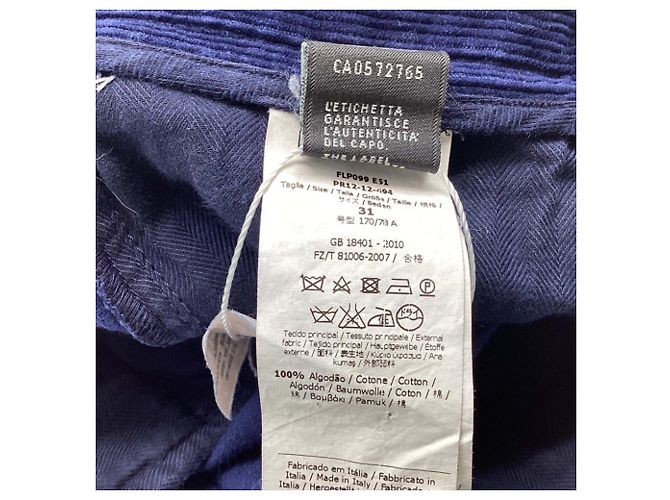 Fendi Regular-Fit-Hose aus dunkelblauem Cordstoff Marineblau - Ansicht 4