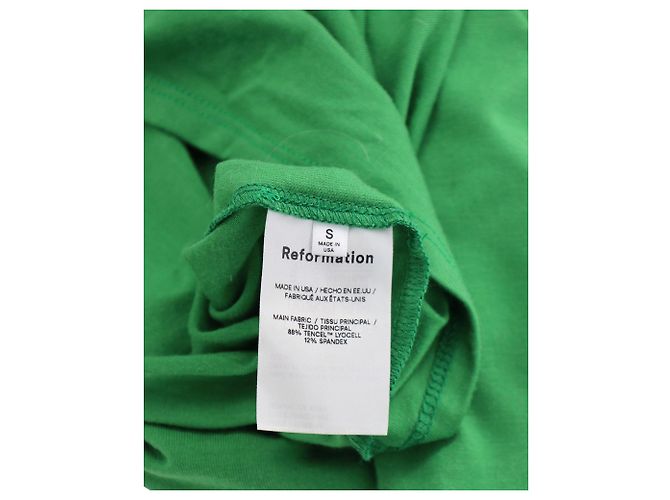 Vestido Mini Cutout Hale de Reformation en Lyocell Verde - vista 4