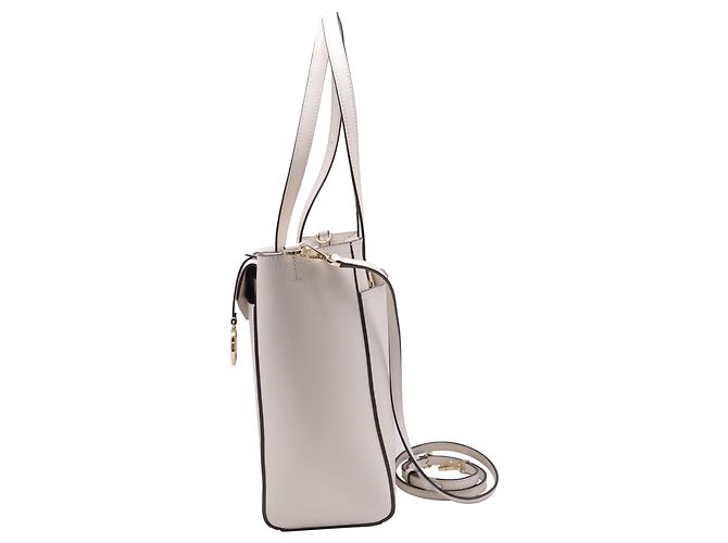 Borsa Tote 3 in 1 in pelle martellata bianca Michael Kors Maisie Large - vista 4