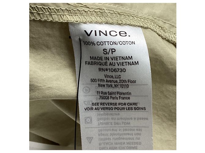 Camicia a maniche corte in popeline con bottoni Vince in cotone khaki Verde Cachi - vista 6