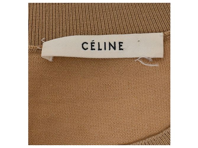 Céline Suéter bordado Celine Triomphe em lã marrom Vermelho - vista 5