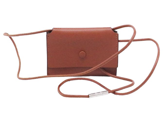 Bolsa de Ombro Mini Acne Studios em Couro Marrom - vista 9