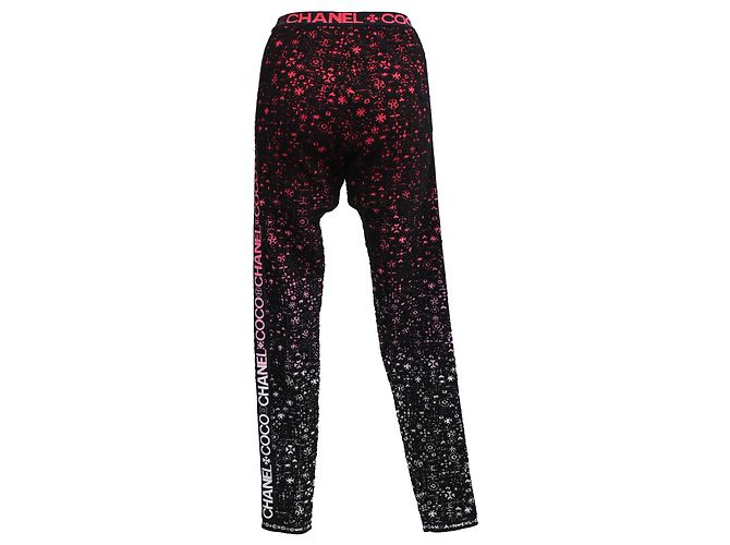 Chanel CC Patterned Leggings in Multicolor Wool Multiple colors - view 3