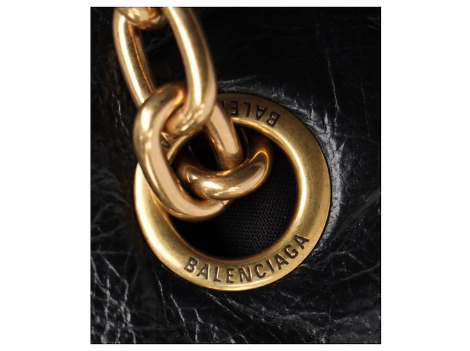 Everyday Borsa a Spalla Grande Monaco Chain Balenciaga in Pelle di Vitello Nera Nero - vista 11