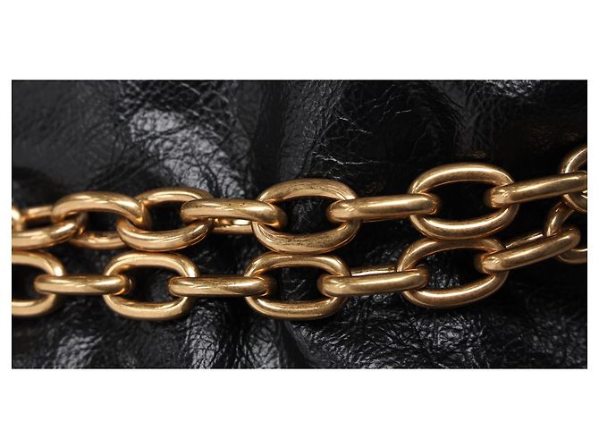 Everyday Borsa a Spalla Grande Monaco Chain Balenciaga in Pelle di Vitello Nera Nero - vista 12
