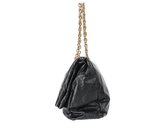 Everyday Borsa a Spalla Grande Monaco Chain Balenciaga in Pelle di Vitello Nera Nero - vista 2