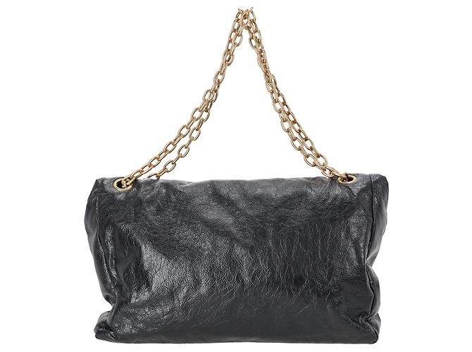 Everyday Borsa a Spalla Grande Monaco Chain Balenciaga in Pelle di Vitello Nera Nero - vista 3