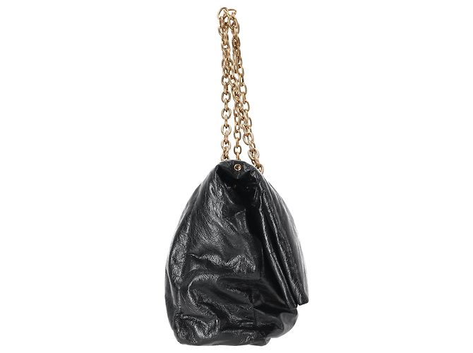 Everyday Borsa a Spalla Grande Monaco Chain Balenciaga in Pelle di Vitello Nera Nero - vista 4