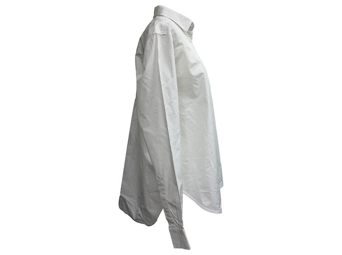 Camisa Botón Totême en Algodón Blanco Crudo - vista 2