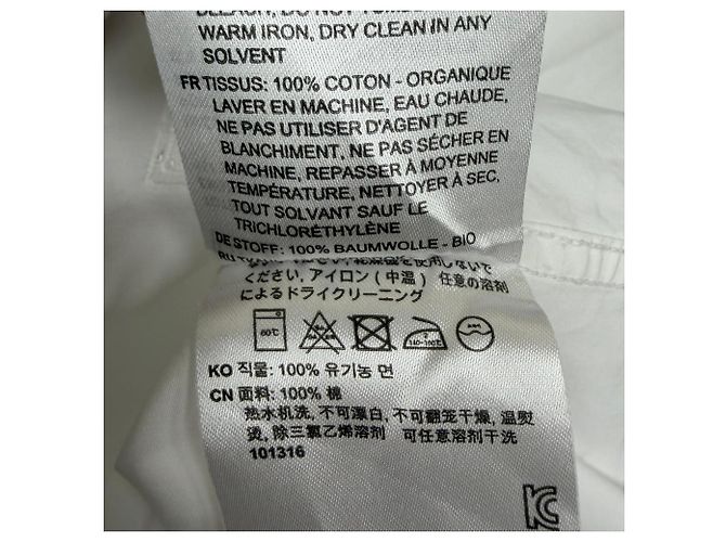 Camisa Botón Totême en Algodón Blanco Crudo - vista 5