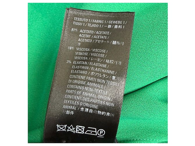 Abito Midi Wrap Judo Balenciaga in Acetato Verde - vista 5