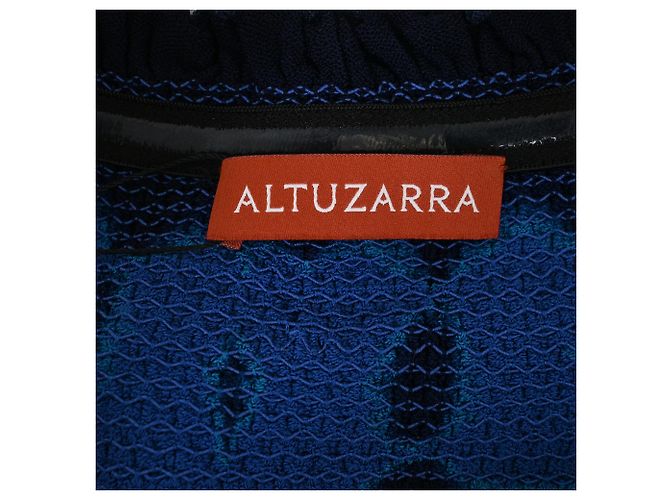 Abito midi con accento tie-dye in viscosa blu navy Altuzarra - vista 4