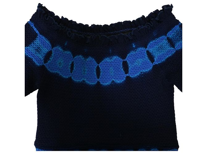 Abito midi con accento tie-dye in viscosa blu navy Altuzarra - vista 5