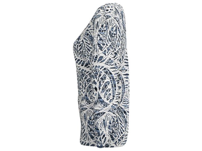 Pull en jacquard à motifs Chloé en viscose bleue et blanche - vue 2