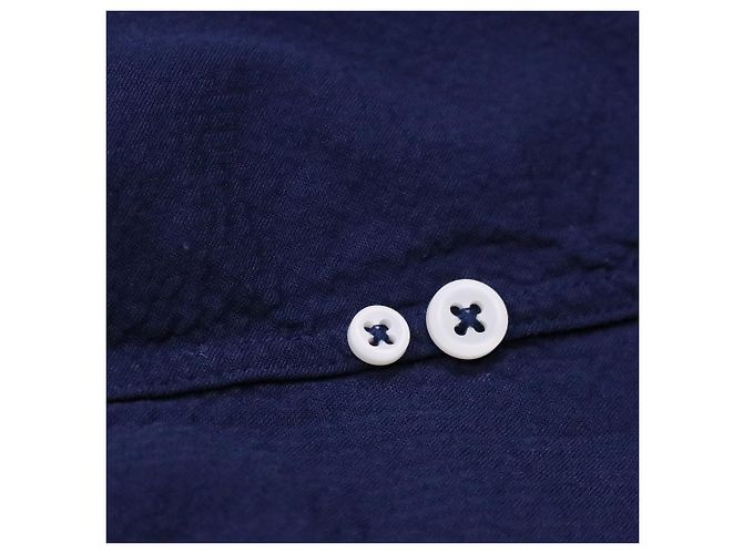 Kurzarmhemd aus navyblauer Baumwolle mit Pony-Stickerei von Ralph Lauren Marineblau - Ansicht 6