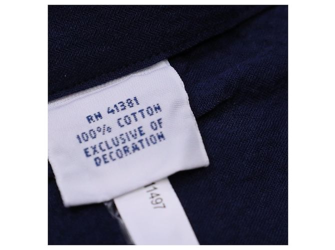 Kurzarmhemd aus navyblauer Baumwolle mit Pony-Stickerei von Ralph Lauren Marineblau - Ansicht 8