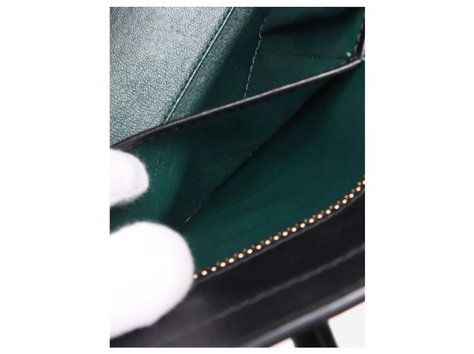 Céline Bolsa Micro Luggage verde oscuro y negra - vista 9