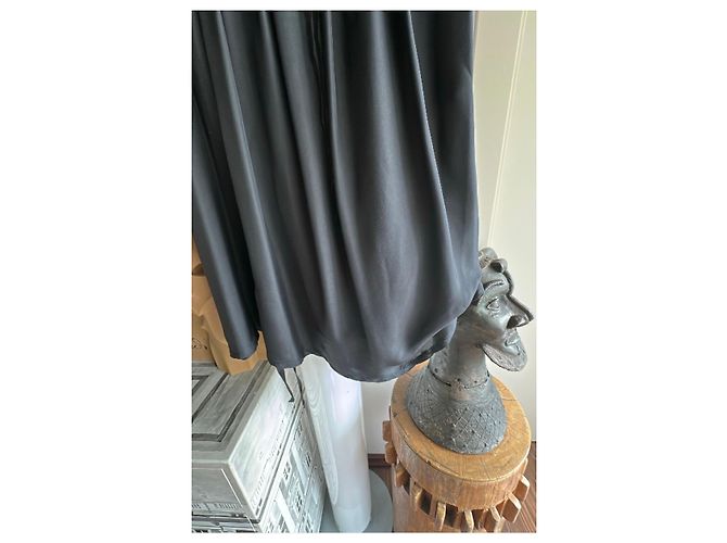 Top Ann Demeulemeester preto de seda - vista 10