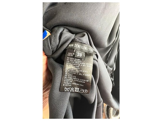 Top Ann Demeulemeester preto de seda - vista 2