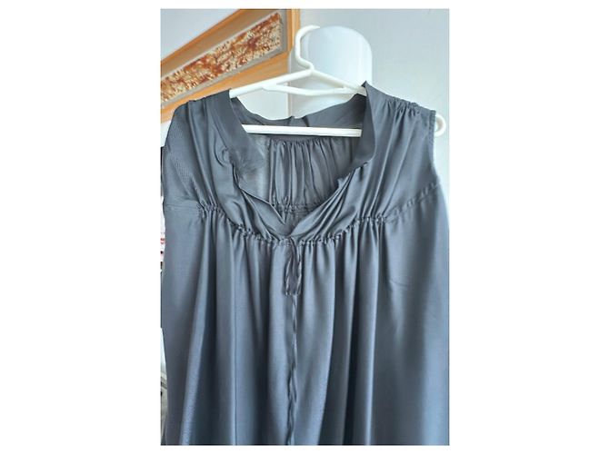 Top Ann Demeulemeester preto de seda - vista 3